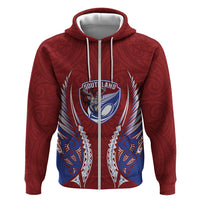 Southland 2026 Rugby Custom Zip Hoodie NZ Maori Silver Fern LT14 Zip Hoodie Maroon - Polynesian Pride