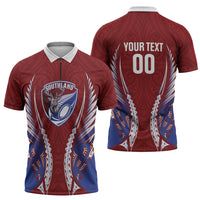 Southland 2026 Rugby Custom Zipper Polo Shirt NZ Maori Silver Fern