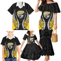 Taranaki 2026 Rugby Custom Family Matching Mermaid Dress and Hawaiian Shirt NZ Maori Silver Fern LT14 - Polynesian Pride