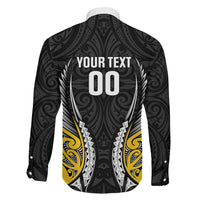 Taranaki 2026 Rugby Custom Family Matching Summer Maxi Dress and Hawaiian Shirt NZ Maori Silver Fern LT14 Son's Shirt Black - Polynesian Pride