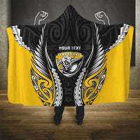 Taranaki 2026 Rugby Custom Hooded Blanket NZ Maori Silver Fern