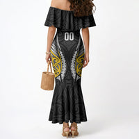 Taranaki 2026 Rugby Custom Mermaid Dress NZ Maori Silver Fern LT14 - Polynesian Pride