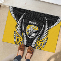 Taranaki 2026 Rugby Custom Rubber Doormat NZ Maori Silver Fern
