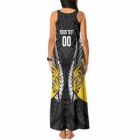 Taranaki 2026 Rugby Custom Tank Maxi Dress NZ Maori Silver Fern LT14 - Polynesian Pride