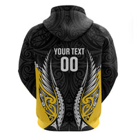 Taranaki 2026 Rugby Custom Zip Hoodie NZ Maori Silver Fern LT14 - Polynesian Pride