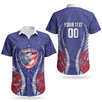 Tasman Bay 2026 Rugby Custom Couples Matching Off The Shoulder Long Sleeve Dress and Hawaiian Shirt NZ Maori Silver Fern LT14 - Polynesian Pride