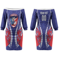 Tasman Bay 2026 Rugby Custom Couples Matching Off The Shoulder Long Sleeve Dress and Long Sleeve Button Shirt NZ Maori Silver Fern LT14