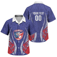 Tasman Bay 2026 Rugby Custom Family Matching Tank Maxi Dress and Hawaiian Shirt NZ Maori Silver Fern LT14 Son's Shirt Blue - Polynesian Pride