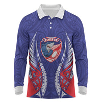 Tasman Bay 2026 Rugby Custom Long Sleeve Polo Shirt NZ Maori Silver Fern