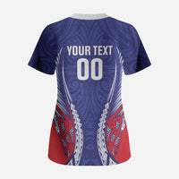 Tasman Bay 2026 Rugby Custom Scrub Top NZ Maori Silver Fern