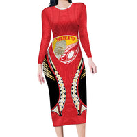 Waikato 2026 Rugby Custom Family Matching Long Sleeve Bodycon Dress and Hawaiian Shirt NZ Maori Silver Fern