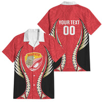 Waikato 2026 Rugby Custom Family Matching Mermaid Dress and Hawaiian Shirt NZ Maori Silver Fern LT14 Dad's Shirt - Short Sleeve Red - Polynesian Pride