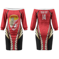 Waikato 2026 Rugby Custom Family Matching Off The Shoulder Long Sleeve Dress and Hawaiian Shirt NZ Maori Silver Fern LT14 - Polynesian Pride