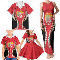 Waikato 2026 Rugby Custom Family Matching Tank Maxi Dress and Hawaiian Shirt NZ Maori Silver Fern LT14 - Polynesian Pride