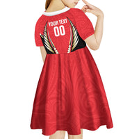 Waikato 2026 Rugby Custom Kid Short Sleeve Dress NZ Maori Silver Fern LT14 - Polynesian Pride