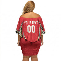 Waikato 2026 Rugby Custom Off Shoulder Short Dress NZ Maori Silver Fern LT14 - Polynesian Pride