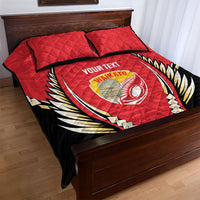 Waikato 2026 Rugby Custom Quilt Bed Set NZ Maori Silver Fern