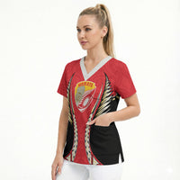 Waikato 2026 Rugby Custom Scrub Top NZ Maori Silver Fern