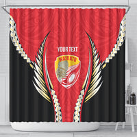 Waikato 2026 Rugby Custom Shower Curtain NZ Maori Silver Fern