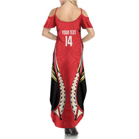 Waikato 2026 Rugby Custom Summer Maxi Dress NZ Maori Silver Fern LT14 - Polynesian Pride
