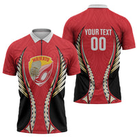 Waikato 2026 Rugby Custom Zipper Polo Shirt NZ Maori Silver Fern LT14 - Polynesian Pride