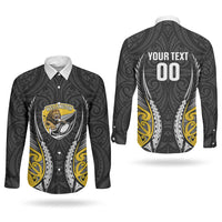 Wellington 2026 Rugby Custom Couples Matching Tank Maxi Dress and Long Sleeve Button Shirt NZ Maori Silver Fern LT14 - Polynesian Pride