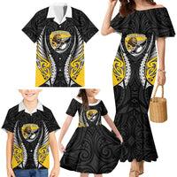 Wellington 2026 Rugby Custom Family Matching Mermaid Dress and Hawaiian Shirt NZ Maori Silver Fern