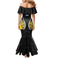 Wellington 2026 Rugby Custom Family Matching Mermaid Dress and Hawaiian Shirt NZ Maori Silver Fern