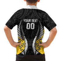 Wellington 2026 Rugby Custom Kid Hawaiian Shirt NZ Maori Silver Fern LT14 - Polynesian Pride