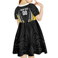 Wellington 2026 Rugby Custom Kid Short Sleeve Dress NZ Maori Silver Fern LT14 - Polynesian Pride