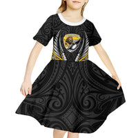 Wellington 2026 Rugby Custom Kid Short Sleeve Dress NZ Maori Silver Fern LT14 - Polynesian Pride