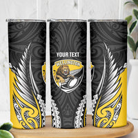 Wellington 2026 Rugby Custom Skinny Tumbler NZ Maori Silver Fern