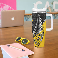 Wellington 2026 Rugby Custom Tumbler With Handle NZ Maori Silver Fern