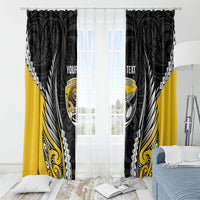 Wellington 2026 Rugby Custom Window Curtain NZ Maori Silver Fern