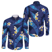 Teal Purple Banana Leaf Hawaii Family Matching Long Sleeve Bodycon Dress and Hawaiian Shirt Lau Maia Plumeria Tropical Summer Vibes