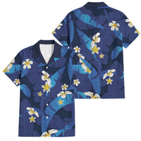 Teal Purple Banana Leaf Hawaii Family Matching Summer Maxi Dress and Hawaiian Shirt Lau Maia Plumeria Tropical Summer Vibes LT14 Dad's Shirt - Short Sleeve Teal Purple - Polynesian Pride