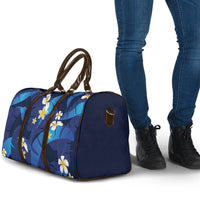 Teal Purple Banana Leaf Hawaii Travel Bag Lau Maia Plumeria Tropical Summer Vibes