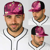 Pink Banana Leaf Hawaii Baseball Net Cap Lau Maia Plumeria Tropical Summer Vibes