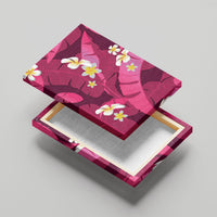 Pink Banana Leaf Hawaii Canvas Wall Art Lau Maia Plumeria Tropical Summer Vibes LT14 - Polynesian Pride