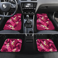 Pink Banana Leaf Hawaii Car Mats Lau Maia Plumeria Tropical Summer Vibes