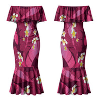 Pink Banana Leaf Hawaii Couples Matching Mermaid Dress and Hawaiian Shirt Lau Maia Plumeria Tropical Summer Vibes LT14 - Polynesian Pride