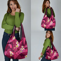 Pink Banana Leaf Hawaii Grocery Bag Lau Maia Plumeria Tropical Summer Vibes LT14 - Polynesian Pride