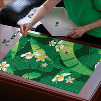 Green Banana Leaf Hawaii Puzzle Lau Maia Plumeria Tropical Summer Vibes