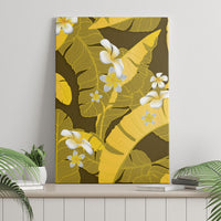 Yellow Banana Leaf Hawaii Canvas Wall Art Lau Maia Plumeria Tropical Summer Vibes LT14 - Polynesian Pride