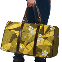 Yellow Banana Leaf Hawaii Travel Bag Lau Maia Plumeria Tropical Summer Vibes