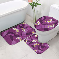 Purple Banana Leaf Hawaii Bathroom Set Lau Maia Plumeria Tropical Summer Vibes LT14 - Polynesian Pride
