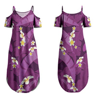 Purple Banana Leaf Hawaii Couples Matching Summer Maxi Dress and Long Sleeve Button Shirt Lau Maia Plumeria Tropical Summer Vibes
