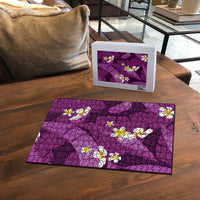 Purple Banana Leaf Hawaii Puzzle Lau Maia Plumeria Tropical Summer Vibes