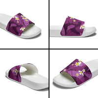 Purple Banana Leaf Hawaii Slide Sandals Lau Maia Plumeria Tropical Summer Vibes LT14 - Polynesian Pride