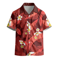 Red Banana Leaf Hawaii Kid Hawaiian Shirt Lau Maia Plumeria Tropical Summer Vibes LT14 - Polynesian Pride